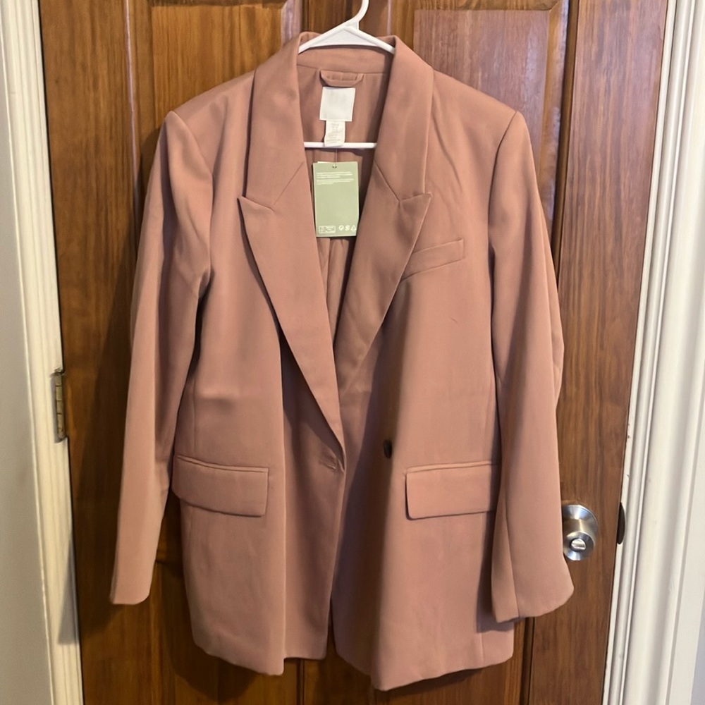 H&M Oversized Dusty Pink Blazer